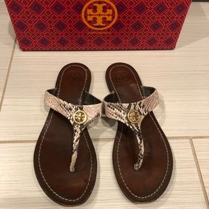 Tory Burch Flip Flops/ Slippers- Snakeskin